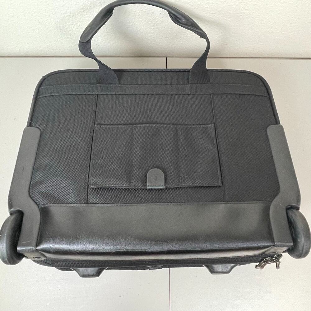 TUMI Alpha 26103D4 Black Nylon Deluxe Expandable Wheeled Rolling Briefcase Bag - Picture 6 of 16